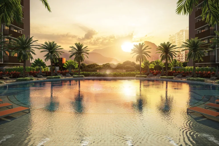 Ilustração Artística - Piscina recreativa com raia 25m_0